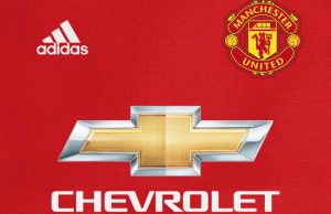 Front view of Manchester United home jersey for 2017/18 season.