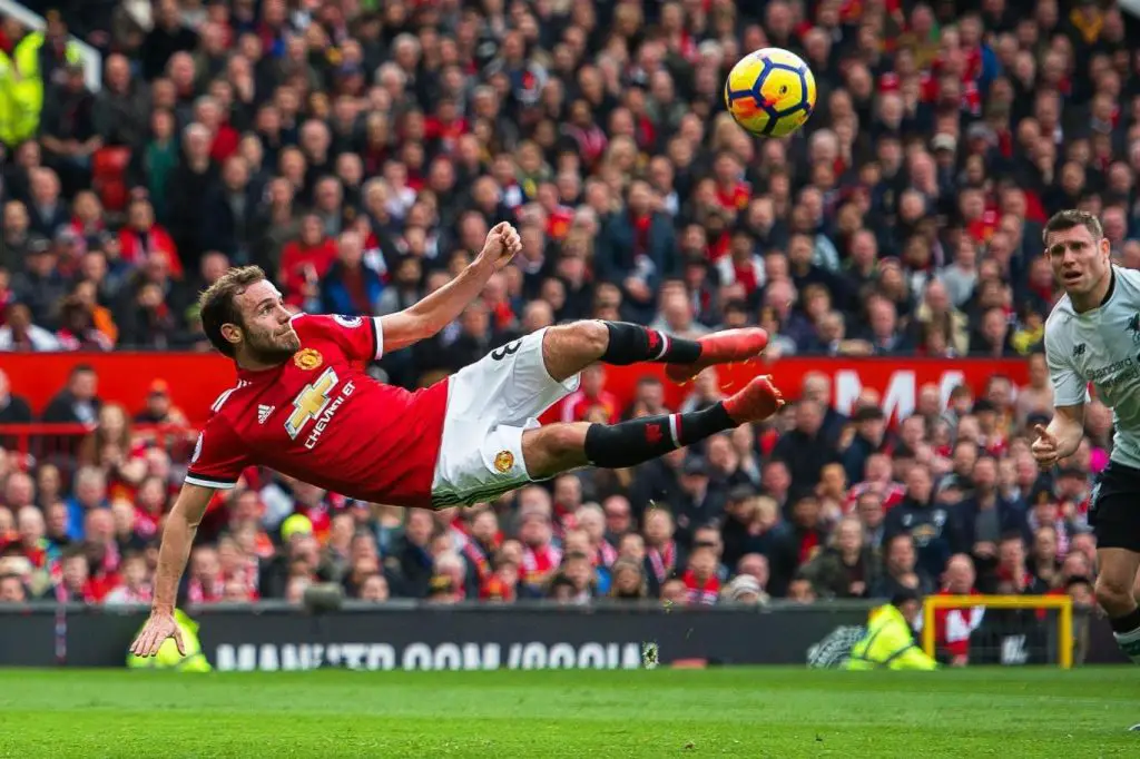 Juan Mata in action for Manchester United. 