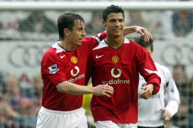 Gary Neville and Cristiano Ronaldo enjoyed success at Manchester United