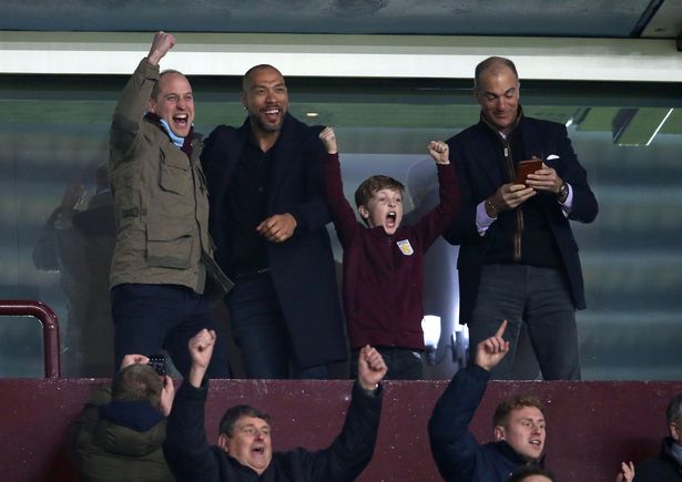 Prince William chose to support Aston Villa and not Manchester United