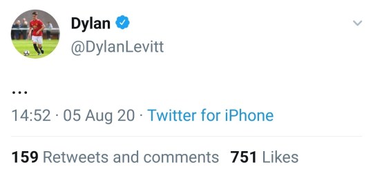 Manchester United youngster, Dylan Levitt has removed a tweet that used to indicate him being axed from the club's Europa League squad.