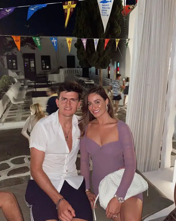 Harry Maguire was on a holiday with girlfriend Fern Hawkins in Greece (Credit: _FernHawkins/Instagram