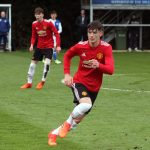 Dylan Levitt in action for Man United's youth team.