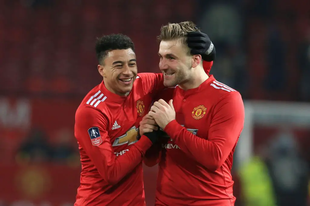 Jesse Lingard (L) has not started in the league this season for Manchester United.. (GETTY Images)