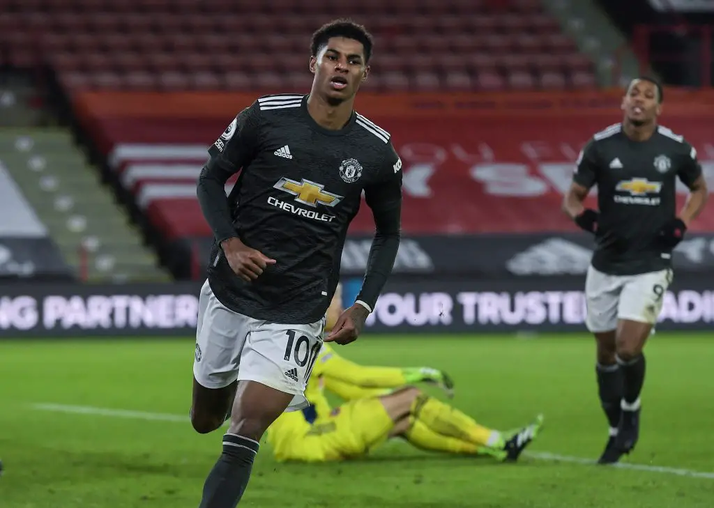 Marcus Rashford is now expected to make a swift return but Manchester United want the attacker to bulk up after losing mass in his upper body due to the nature of the injury. (imago Images)