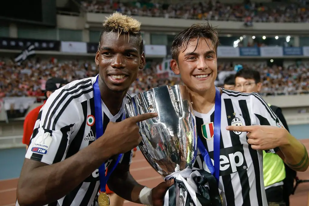 Paulo Dybala (R) with Paul Pogba (L) during their time together at Juventus. (GETTY Images)