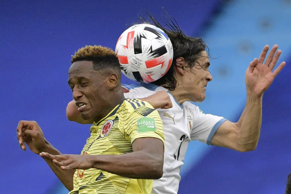 Edinson Cavani has played against Yerry Mina before on the international stage. (GETTY Images)