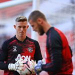 Dean Henderson and David de Gea training with Manchester United.