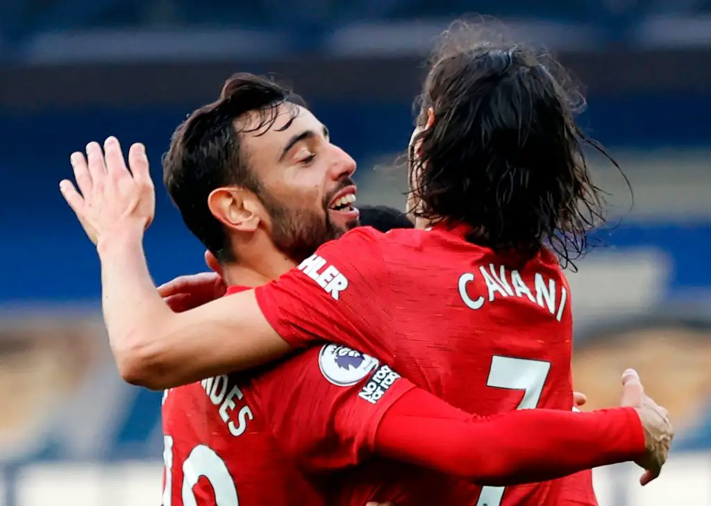 Bruno Fernandes has credited Manchester United teammate Edinson Cavani for giving him decisive information in the lead-up to his free-kick.