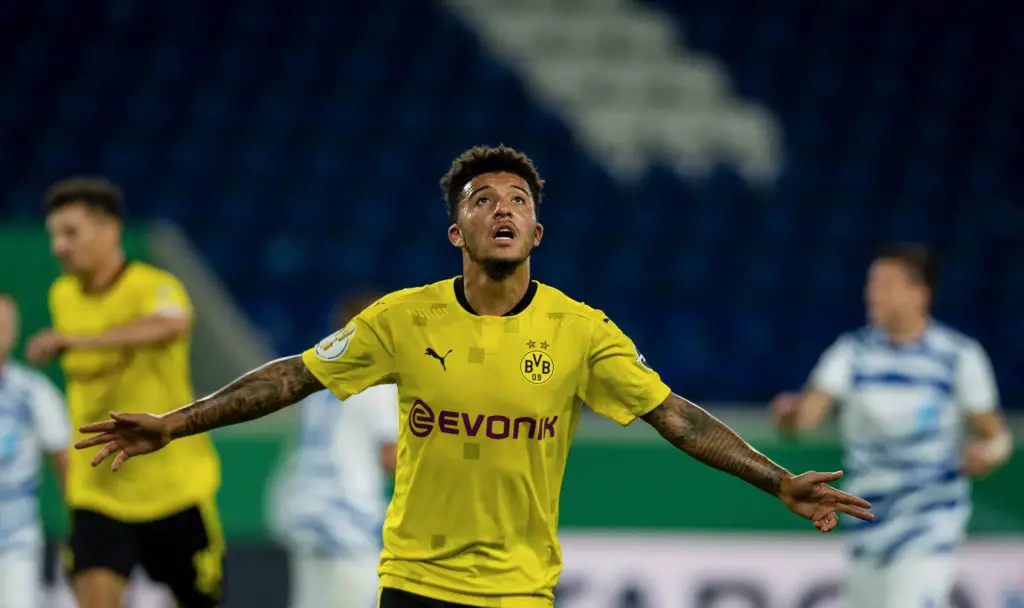 Jadon Sancho in action for Borussia Dortmund. (Image Credits: Borussia Dortmund official website/Twitter)