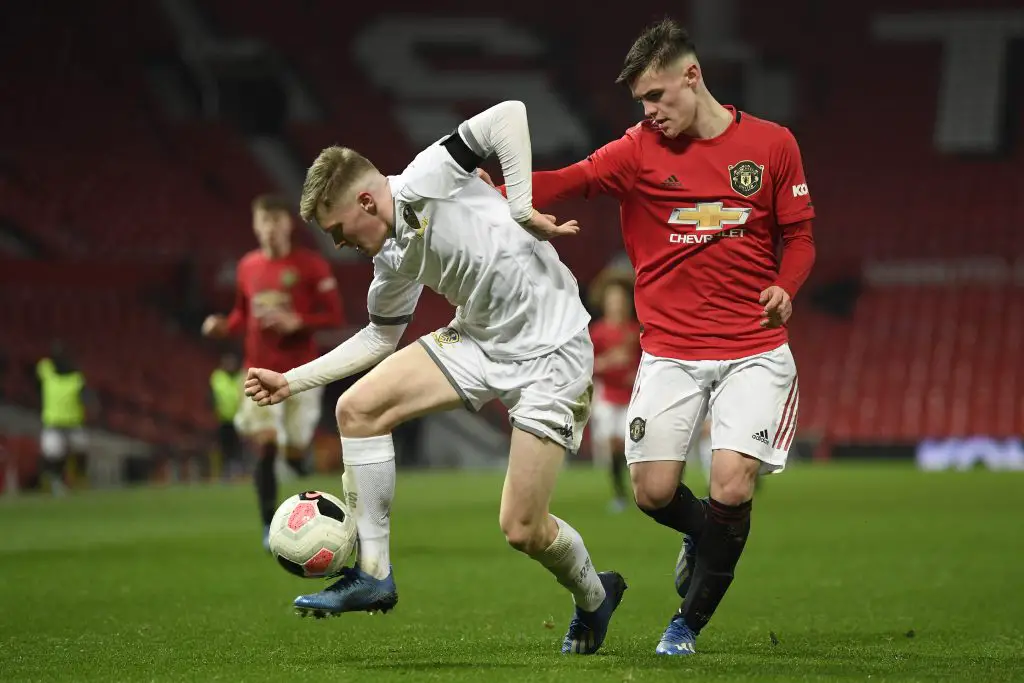 Lukasz Bejger in action for Manchester United in the FA Youth Cup against Leeds United. (GETTY Images)