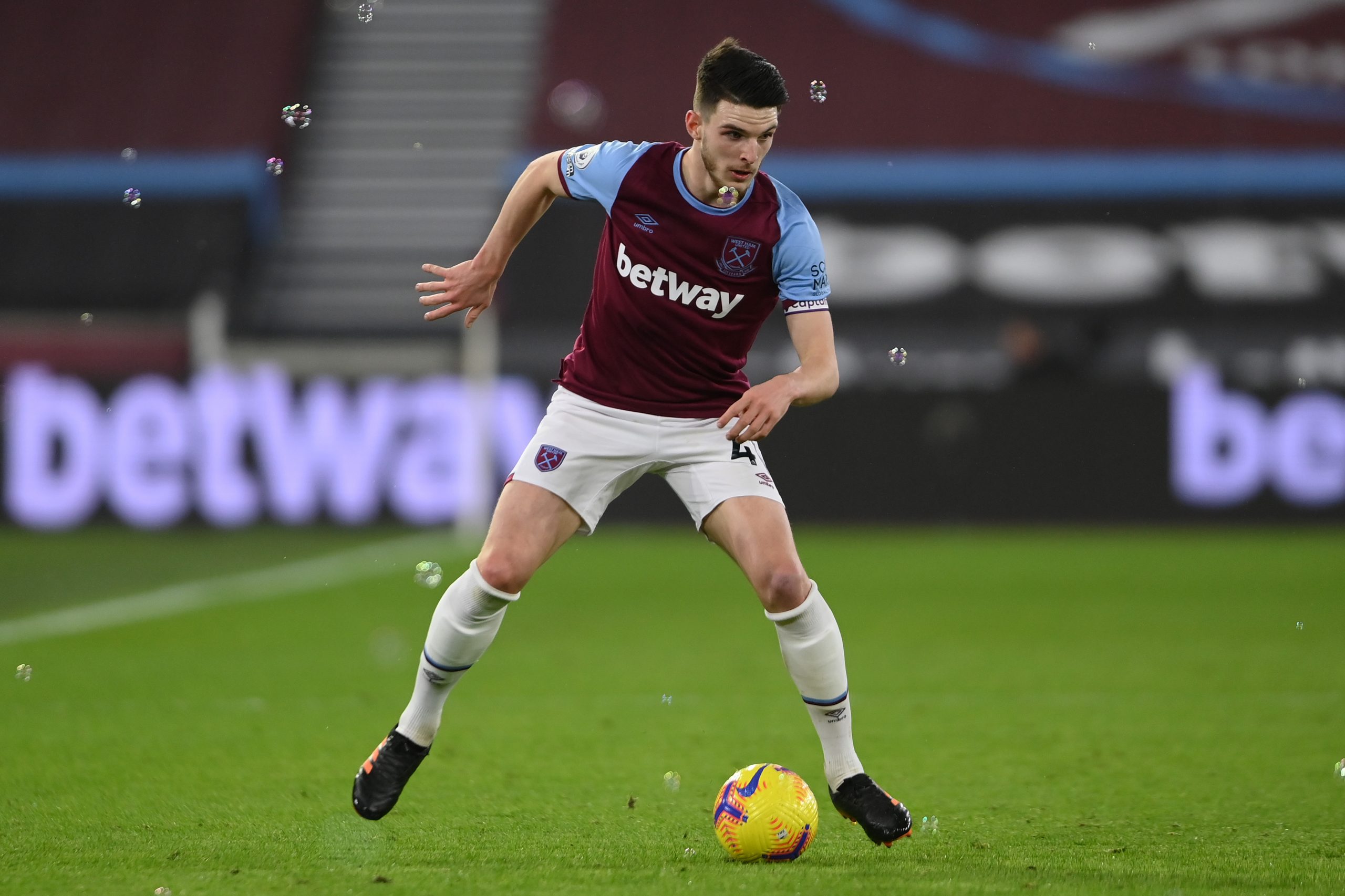 Declan Rice in action for West Ham United. (GETTY Images)