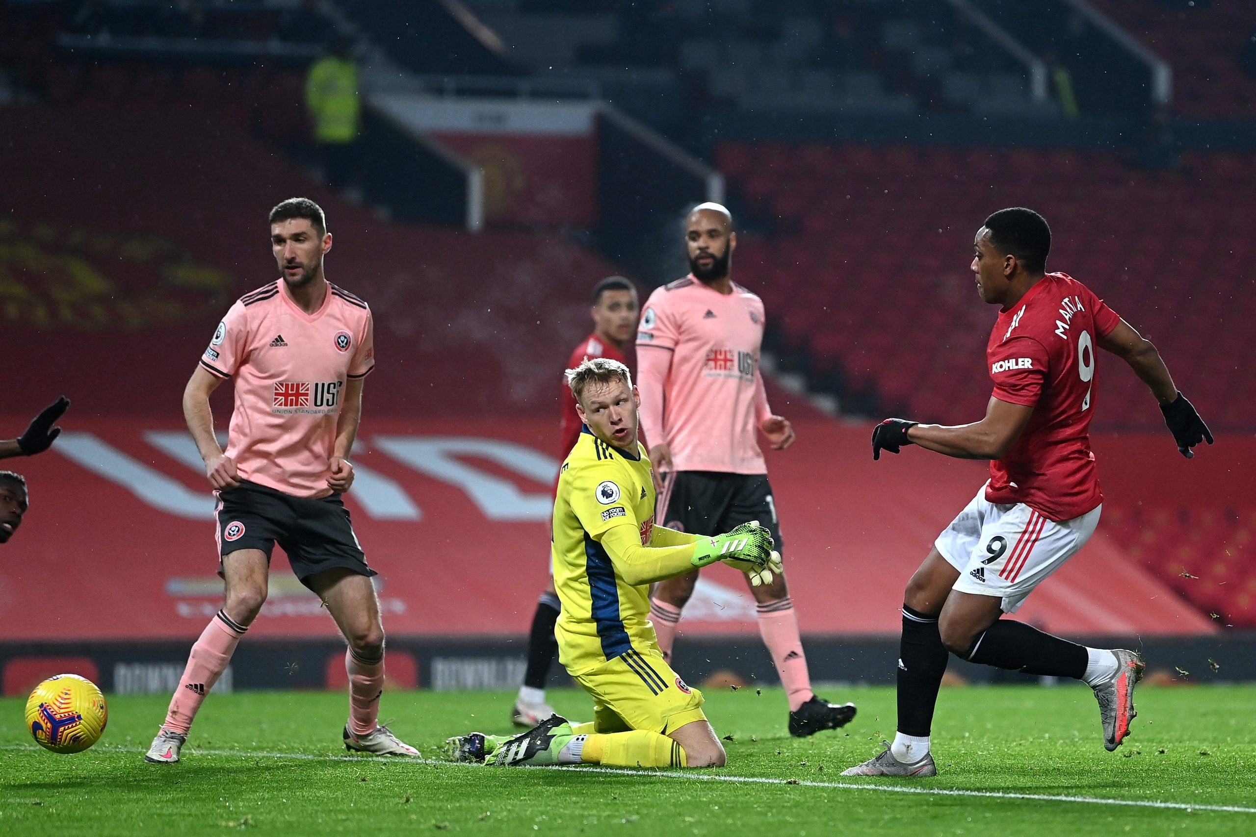 Anthony Martial had a goal disallowed against Sheffield United. (GETTY Images)