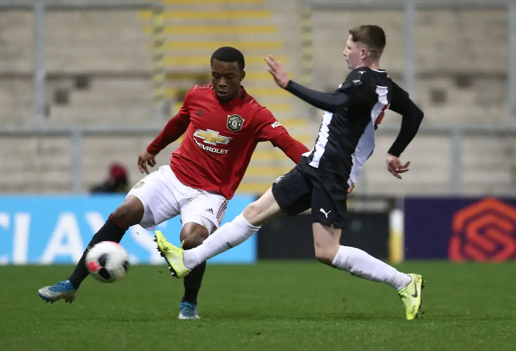 Ethan Laird (L) is set to leave Manchester United and join Swansea City in a loan transfer. (