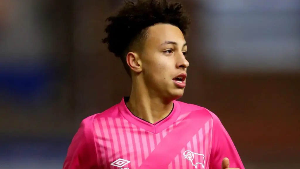 Kaide Gordon made his senior debut for Derby County last month