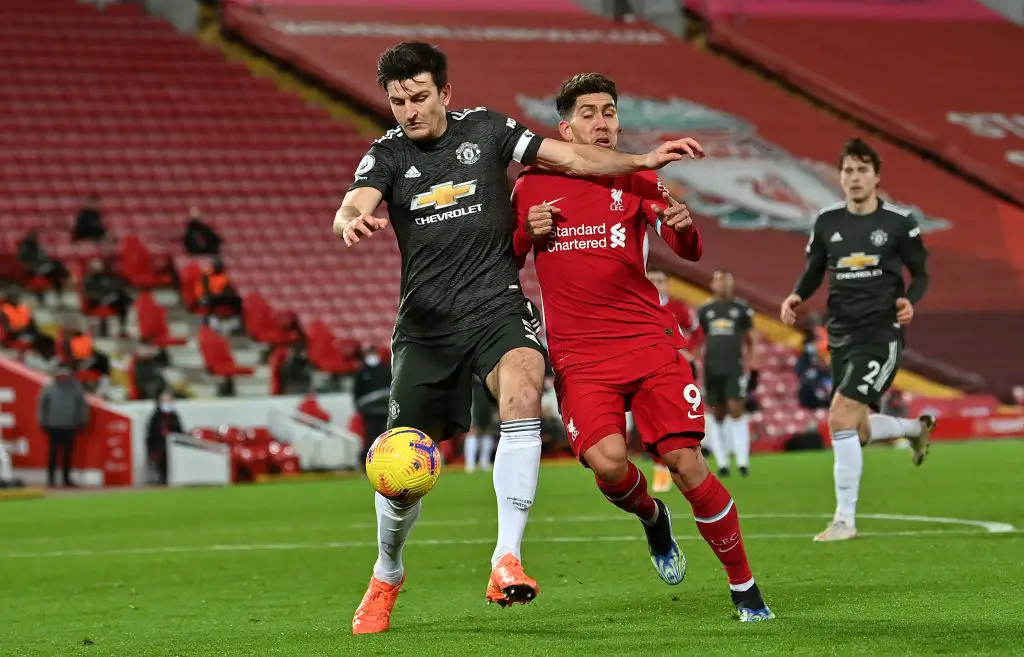 Harry Maguire in action for Manchester United against Liverpool. (GETTY Images)