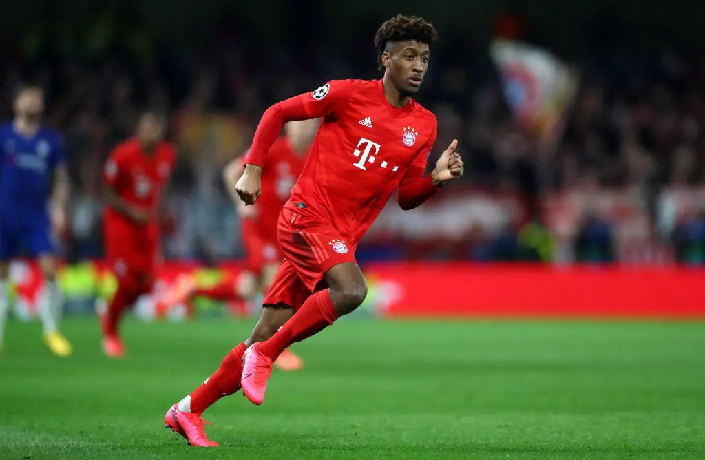 Manchester United target, Kingsley Coman, in action for Bayern Munich. (Photo by Chloe Knott - Danehouse/Getty Images)