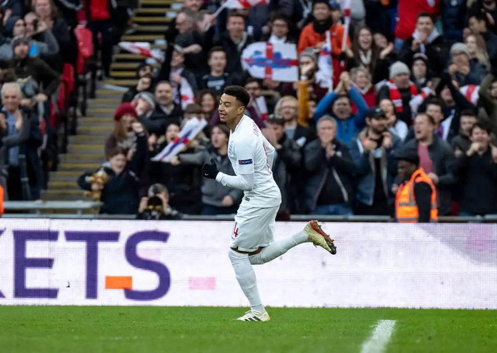 Jesse Lingard has revealed that he wants to play for England at the 2022 World Cup but believes he can make it as a Manchester United player. (imago Images)