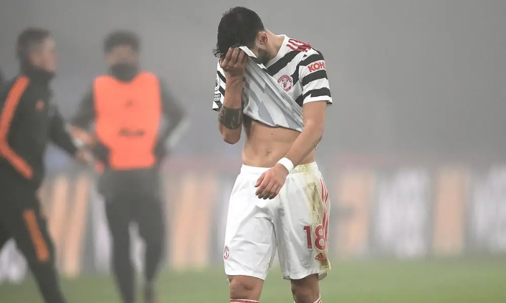  “Burnt out” – Several Man United fans say the same thing as a troubling Bruno Fernandes stat 