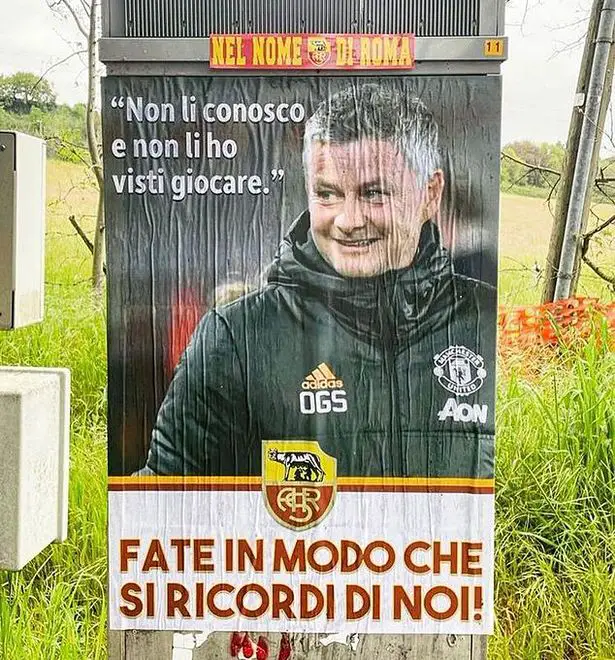 Manchester United manager, Ole Gunnar Solskjaer does not appear to be a favourite among Roma fans in the lead-up to the Europa League semifinal first leg this week.