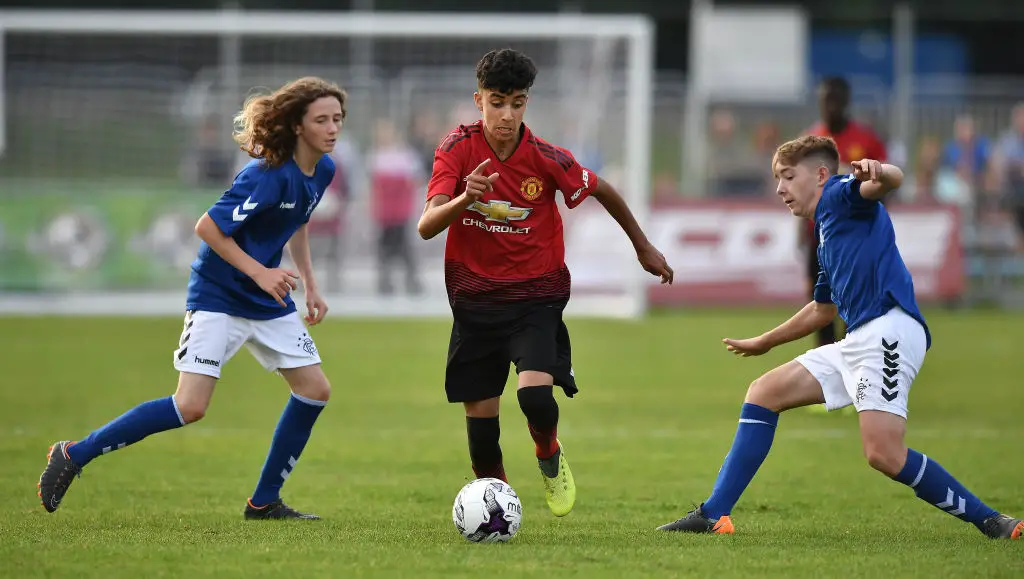 Erik Ten Hag cracks down on Manchester United starlet Zidane Iqbal in training(Photo by Charles McQuillan/Getty Images)