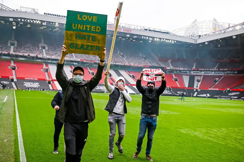 Manchester United fans invade Old Trafford pitch ad clamour against the Glazers increases