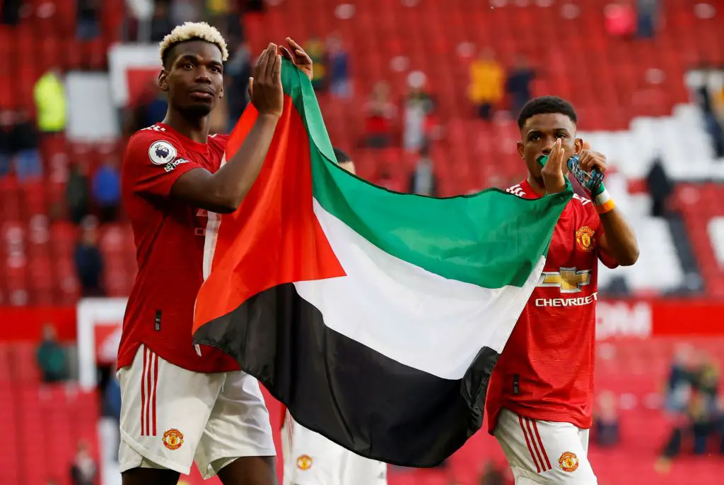 Solskjaer backs Manchester United duo Paul Pogba and Amad Diallo for displaying the Palestinian flag at Old Trafford