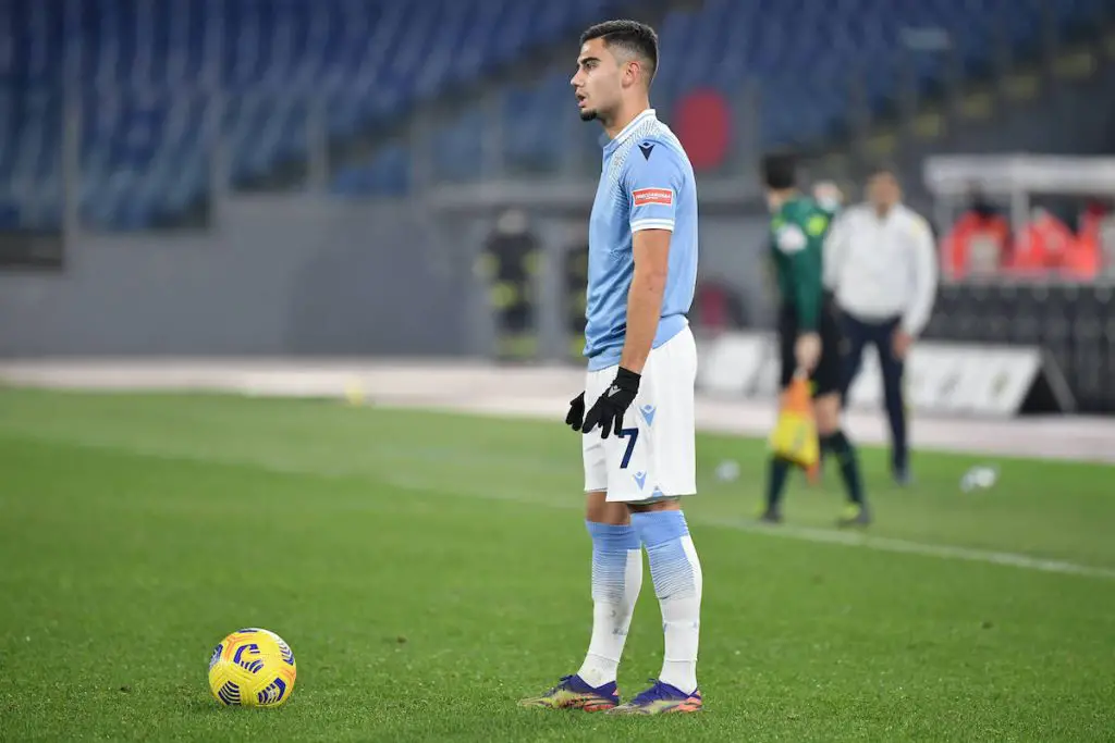 Andreas Pereira of SS Lazio in action during the Serie A football match between SS Lazio and Hellas Verona.