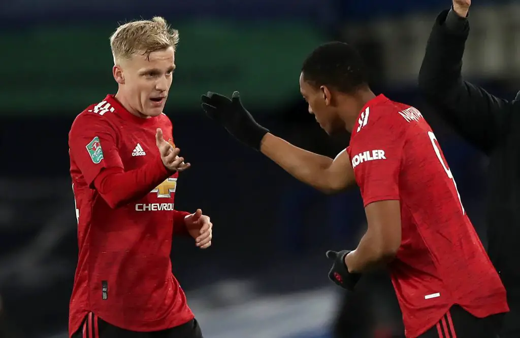 Donny van de Beek can play as a holding midfielder for Manchester United, according to Ole Gunnar Solskjaer.