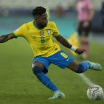 Fred in action for Brazil during Copa America.