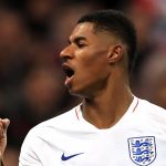 Marcus Rashford in action for England at UEFA Euro 2020.