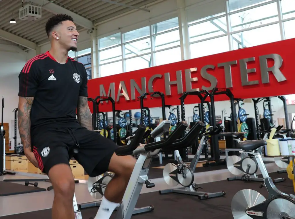 Jadon Sancho attends first training session since joining Manchester United