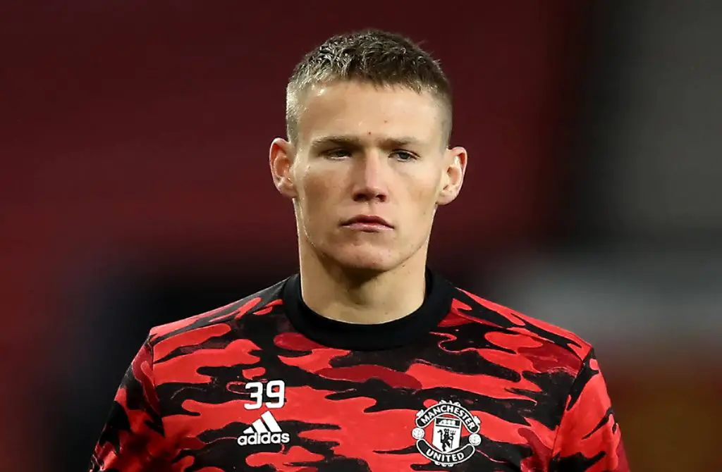 Scott McTominay was pictured in training for Manchester United. (imago Images)