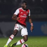 Joseph Oluwu in action for Arsenal U23.
