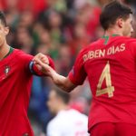 Cristiano Ronaldo and Ruben Dias play together for Portugal