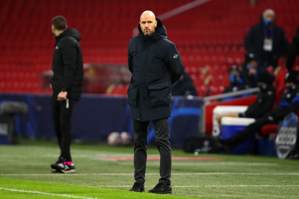 Erik Ten Hag is one of the four names on the short-list, alongside Antonio Conte, Zinedine Zidane, and Brendan Rodgers, to replace Ole Gunnar Solskjaer at Manchester United. (Photo by Dean Mouhtaropoulos/Getty Images)