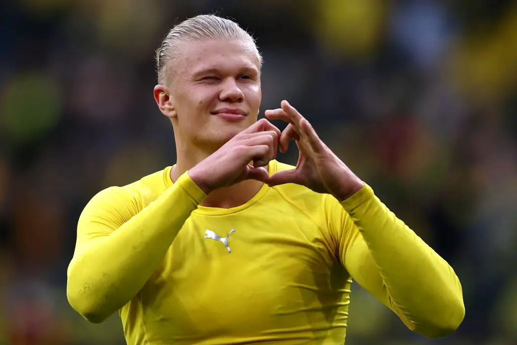 Borussia Dortmund chief has revealed that Erling Haaland snubbed Manchester United and joined the German club on the advice of Mino Raiola. (Photo by Dean Mouhtaropoulos/Getty Images)