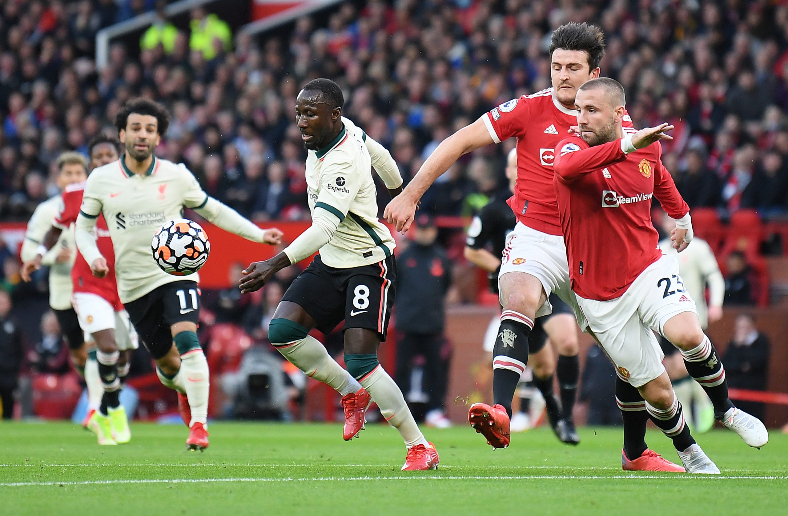 Manchester United duo Luke Shaw and Harry Maguire suffer contrasting fortunes in England-Germany draw.