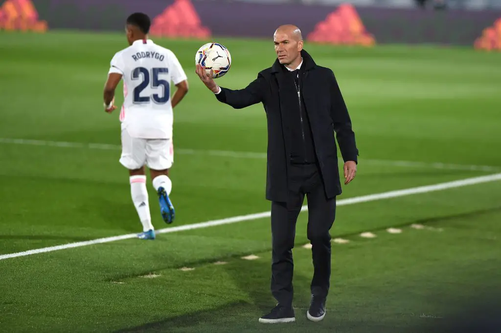 Zinedine Zidane is almost out of competition for a Manchester United job (Photo by Dennis Doyle/Getty Images)