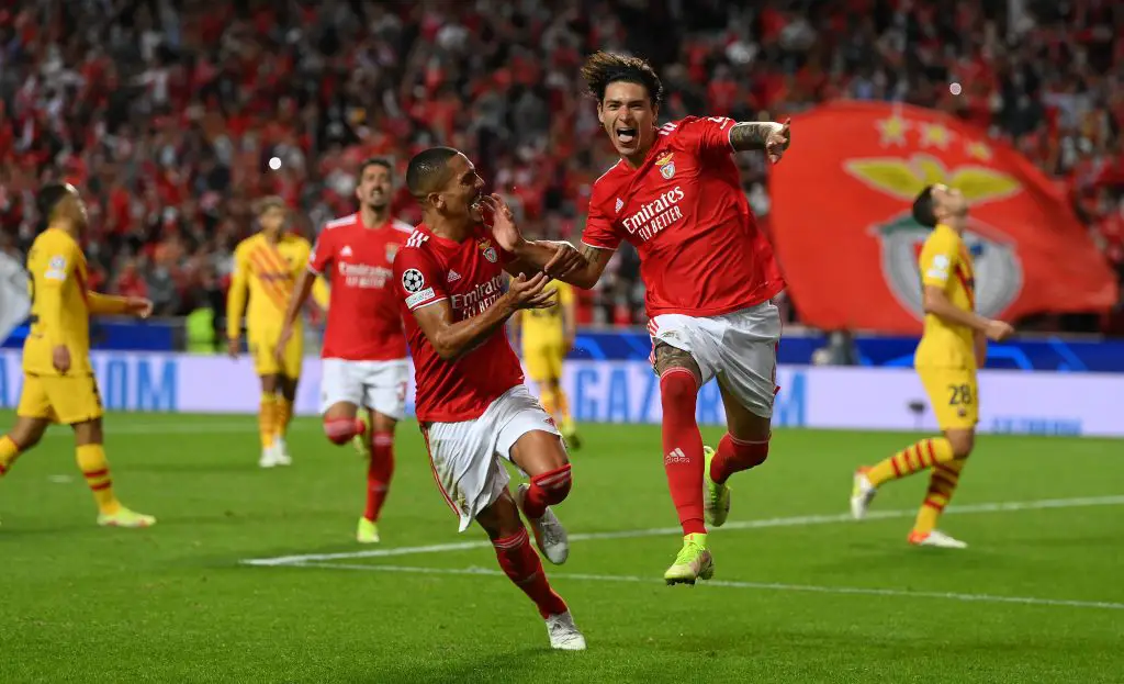 Benfica star Darwin Nunez is delighted to join Erik ten Hag at Manchester United.  (Photo by David Ramos/Getty Images)