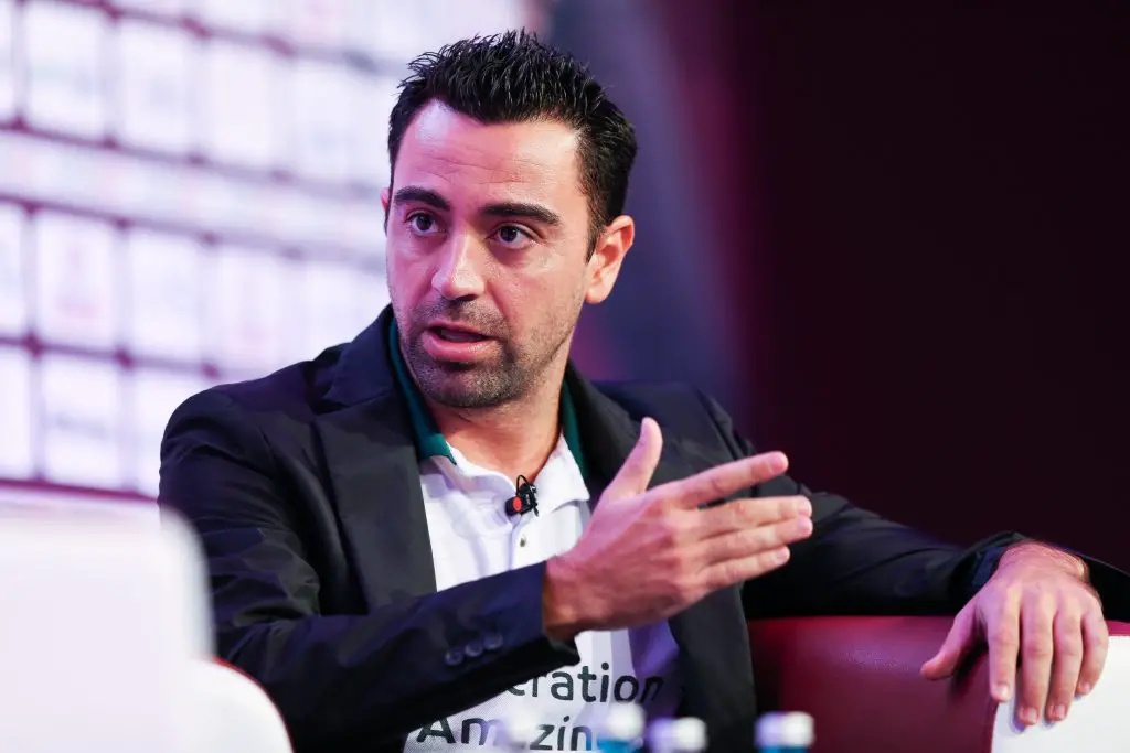 In 2019, Xavi has listed Manchester United as one of the five Premier League clubs he would like to manage. (Photo by Barrington Coombs/Getty Images)