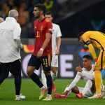 Raphael Varane suffered an injury during the game against Atalanta and is now set to be out of action for a month. (Photo by Mike Hewitt/Getty Images)