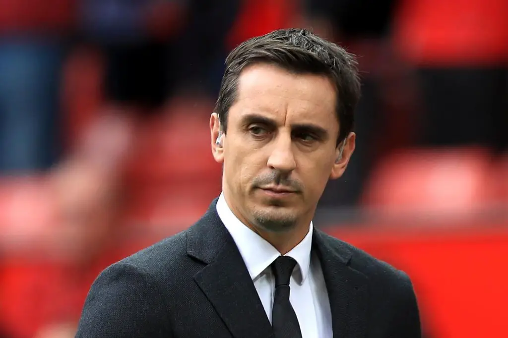 Gary Neville slams Mino Raiola for his comments on Manchester United concerning Erling Haaland.