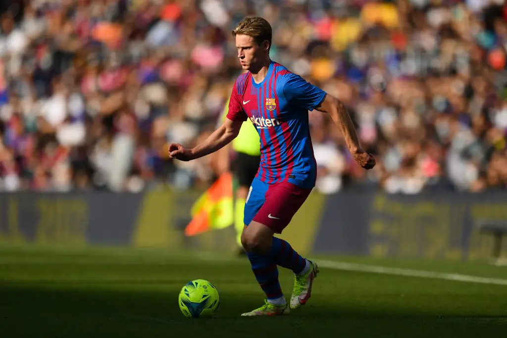 Frenkie de Jong is a key player for Barcelona, insists manager Xavi Hernandez amid Man Utd links. (Photo by David Ramos/Getty Images)
