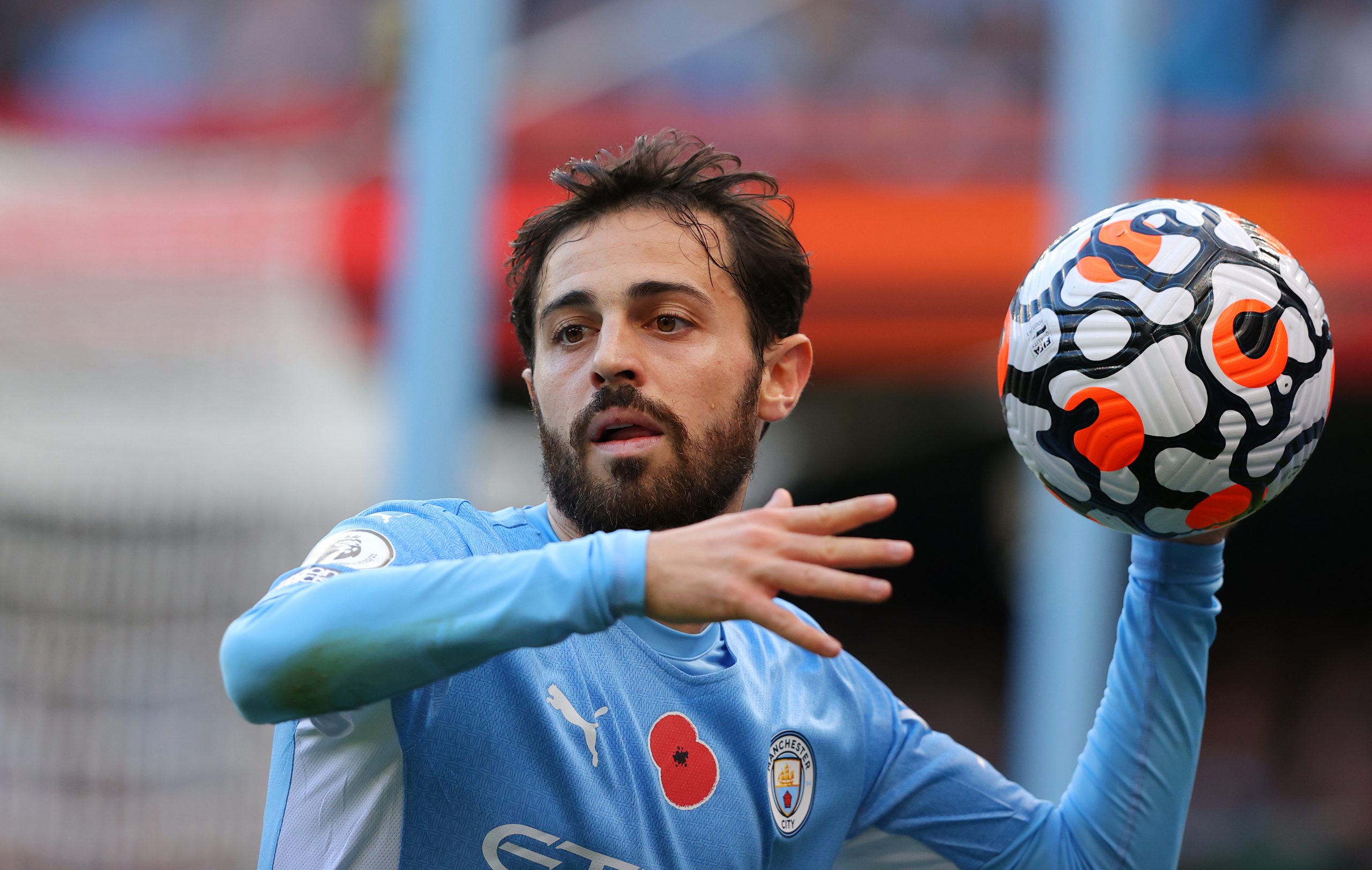Bernardo Silva scored the 2nd goal for Man City as Man United failed to get near the ball on the day. (Photo by Alex Livesey/Getty Images)