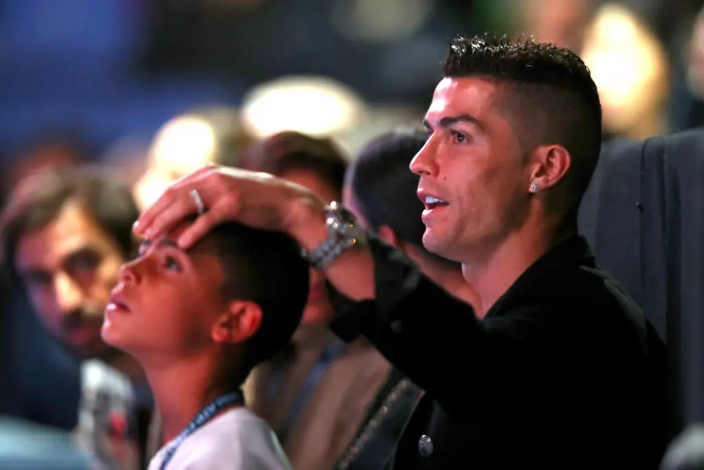 Cristiano Ronaldo's son is already enrolled with the Manchester United academy. (Photo by Naomi Baker/Getty Images)