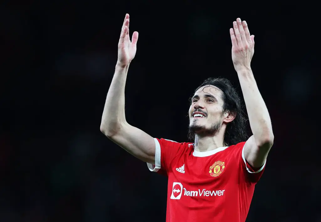Edinson Cavani could make a return to action on Sunday in the Manchester derby. (Photo by Clive Brunskill/Getty Images)
