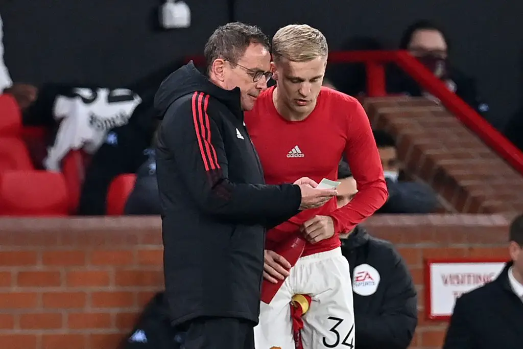 Donny van de Beek and Jesse Lingard were introduced against Aston Villa in the 89th minute.