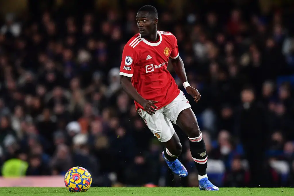 Eric Bailly will miss the match today due to a swollen ankle. (Photo by BEN STANSALL/AFP via Getty Images)