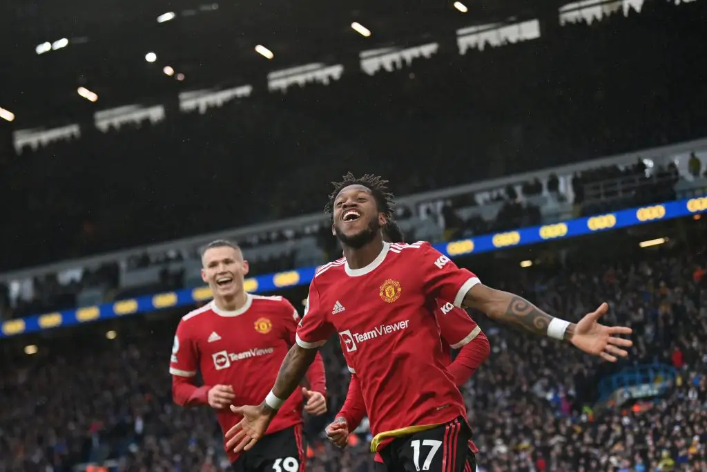 Manchester United pulled off a thrilling 4-2 win over rivals Leeds United in the Premier League. (Photo by PAUL ELLIS/AFP via Getty Images)
